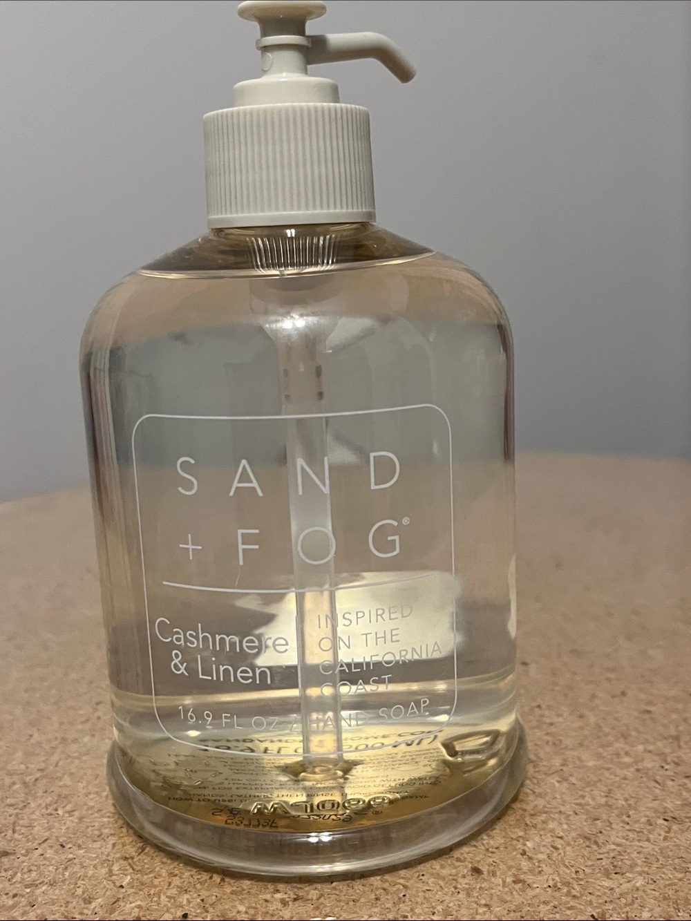 Sand + Fog Cashmere & Linen Hand Soap — Soft Clear Beige